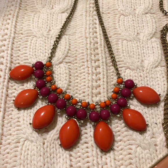 Pink & orange statement necklace bundle - Picture 2 of 4